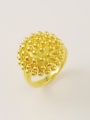 thumb Fashionable 24K Gold Plated Round Shaped Copper Ring 0