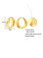 thumb Stainless Steel With Gold Plated Simplistic Round Clip On Earrings 2