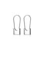 thumb 925 Sterling Silver With Glossy  Simplistic Hollow Paper  Clip On Earrings 0