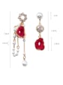 thumb Alloy With Rose Gold Plated Hip Hop Irregular Drop Earrings 2