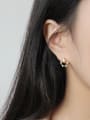 thumb 925 Sterling Silver With 18k Gold Plated Cute Star Stud Earrings 1