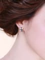 thumb Copper Alloy Gold Plated Fashion Square Zircon clip on earring 1