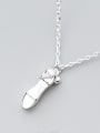 thumb S925 Silver Necklace Pendant female fashion fashion high heel shoes Necklace lovely personality clavicle chain female D4325 4
