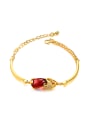 thumb Fashion Ruby Stone Gold Plated Bracelet 0