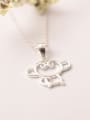 thumb Lovely Monkey Silver Clavicle Necklace 1