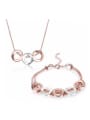 thumb Adjustable Length Rose Gold Plated Double Color Necklace 2