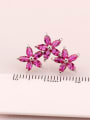 thumb Lucky Flower Hypoallergenic  Really Platinum Plated Cluster earring 3