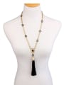 thumb Long Tassel Sweater Alloy Necklace 1