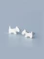thumb S925 Silver Mini Cute Dog Stud cuff earring 0