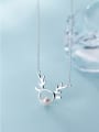 thumb 925 Sterling Silver With Silver Plated Personality Bee-joo Antler Necklaces 1