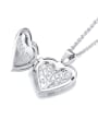 thumb Stainless Steel With Platinum Plated Simplistic Heart Necklaces 4