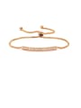 thumb Copper With Cubic Zirconia Simplistic Geometric Free Size  Bracelets 2