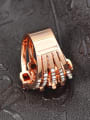 thumb Fashion Exaggerated Zirconias White Rhinestones Copper Ring 3