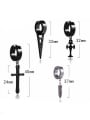 thumb Stainless Steel With Black Gun Plated Trendy Cross Clip On Earrings 1