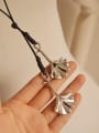 thumb Antique Silver Plated Leaf Shaped Necklace 1