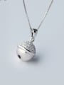 thumb S925 silver fashion small bell zircon necklace 0