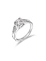 thumb Delicate White Gold Plated Austria Crystal Ring 0