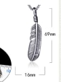 thumb Stainless Steel With Antique Silver Plated Fashion Feather Necklaces 2