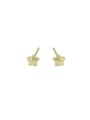 thumb Copper Alloy 14K Gold Plated Simplism Star stud Earring 0