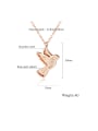 thumb Titanium With Rose Gold Plated Simplistic Insect Little Bird Necklaces 4