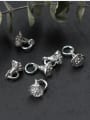 thumb 925 Sterling Silver With Silver Plated Lotus flower Charms 1