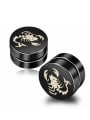 thumb Stainless Steel With Black Gun Plated Personality Insect scorpion Stud Earrings 0
