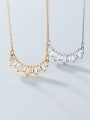 thumb 925 Sterling Silver With Gold Plated Simplistic Geometric Necklaces 1