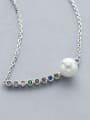 thumb Colorful Zircon Pearl Necklace 2