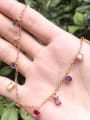 thumb Copper With Glass stone Fashion Geometric Beaded Necklaces 3