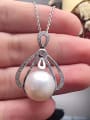 thumb Freshwater Pearl Hollow Crown Necklace 1