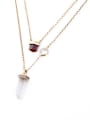 thumb Multi-layer Bullet-shaped Stone Alloy Necklace 1