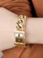 thumb Personalized Gold Plated Wide Bracelet 1