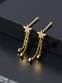thumb 925 Sterling Silver With 18k Gold Plated Trendy Star Drop Earrings 0