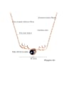 thumb Titanium With Rose Gold Plated Simplistic AnimalAntlers Necklaces 1
