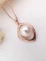 thumb Freshwater Pearl Eye-shaped Necklace 2
