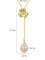 thumb 925 Sterling Silver With Gold Plated Simplistic Flower Necklaces 4