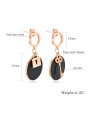 thumb Stainless Steel With Rose Gold Plated Personality Round With key and lock Stud Earrings 2