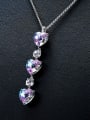 thumb Heart-shaped Purple Crystal Necklace 2