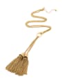 thumb Exquisite Tassel Long Alloy Necklace 1