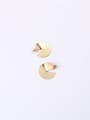 thumb Titanium With Gold Plated Simplistic Irregular Stud Earrings 0