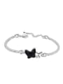 thumb Simple Double Butterfly austrian Crystals Alloy Bracelet 0