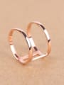 thumb Simple Two-band Rose Gold Plated Ring 2