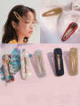 thumb Alloy With Cellulose Acetate  Fashion Acrylic Water Droplet Square  Barrettes & Clips 1