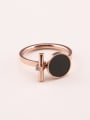 thumb Fashion Geometric Black Round Fashion Ring 0