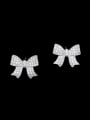 thumb Copper With Cubic Zirconia Cute Butterfly Stud Earrings 0