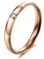 thumb Stainless Steel With Rose Gold Plated Simplistic Round Rings 0