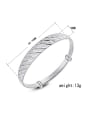 thumb Simple Silver Plated Copper Bangle 2