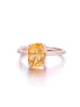 thumb Fashion Oval Crystal Engagement Ring 1