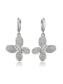 thumb All-match Butterfly Shaped 18K Platinum Plated Drop Earrings 0