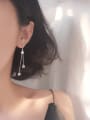 thumb Fashion Tiny Cubic Crystals 925 Silver Drop Earrings 1